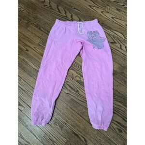 Lauren Moshi Pink Hamsa Hand Sweatpants Size Small